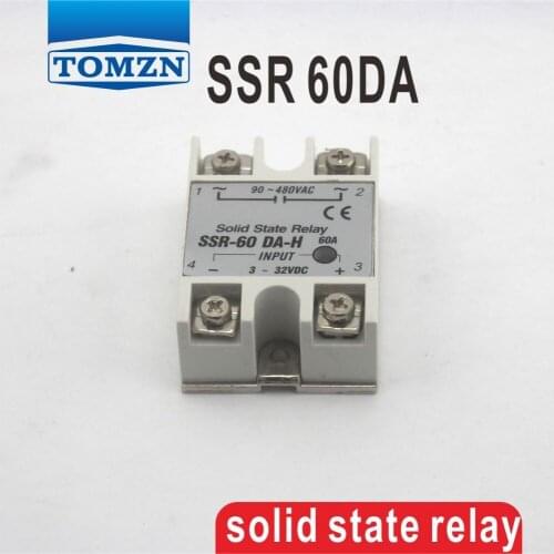 60DA SSR input 3-32V DC load 24-380V AC single phase AC solid state relay