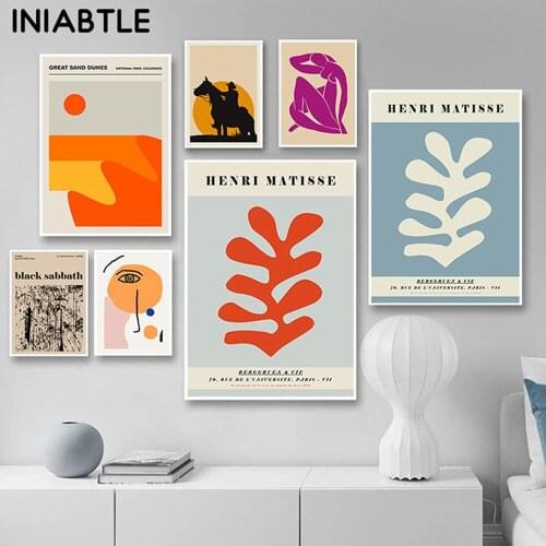 Henri Matisse Fashion Vintage Retro Posters Prints Abstract Canvas Painting Portrait Wall Art Picture For Living Room Home Decor