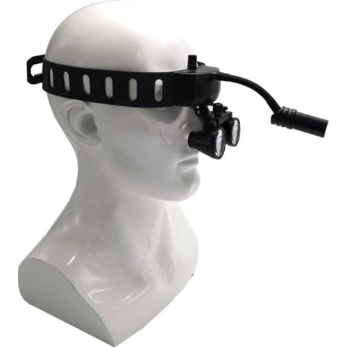 Wireless Medical Headlight+2.5/3.5X Dental Surgical Loupes 5W LED Headlamp USB Rechargeable Port