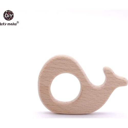 Lets Make Wooden Pendant Whale 10pc Teething Toy Wooden Teething Toys New Born Gift Wooden Rattle Organic Toys Baby Charms