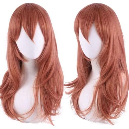 50cm Chainsaw Man Angel Devil Orange Long Wig Cosplay Costume Heat Resistant Synthetic Hair Men Women Party Wigs