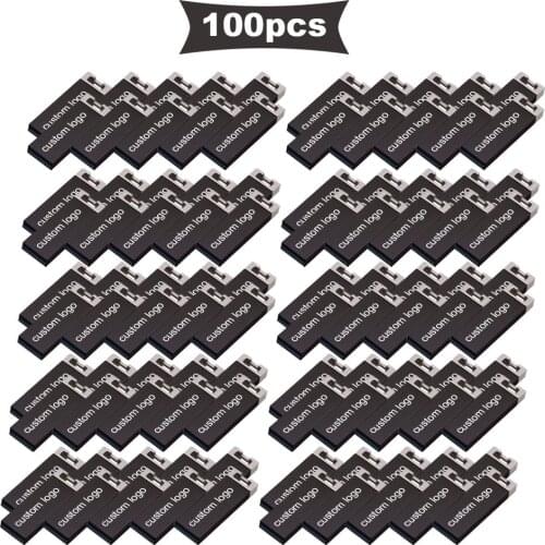 Bulk 100pcs free logo metal pendrive 128gb 64gb 32gb 16gb 8gb USB Flash Drive Pen drivewaterproof u disk 2.0 memoria usb stick