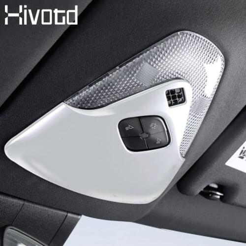 Hivotd Car Front Reading Light Trim Cover Interior Roof Glasses Box Frame Mouldings For Toyota C-HR CHR Accessories 2018 2019