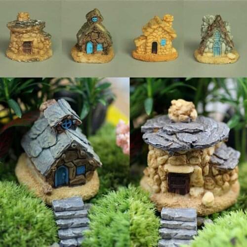 Stone House Fairy Garden Miniature Craft Micro Cottage Landscape Decoration For DIY Resin Crafts Supplues EL