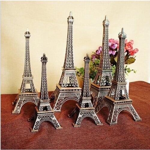 Creative gifts Paris Eiffel Tower metal art crafts tower model zinc alloy statue photographed props works of art crafts home dec