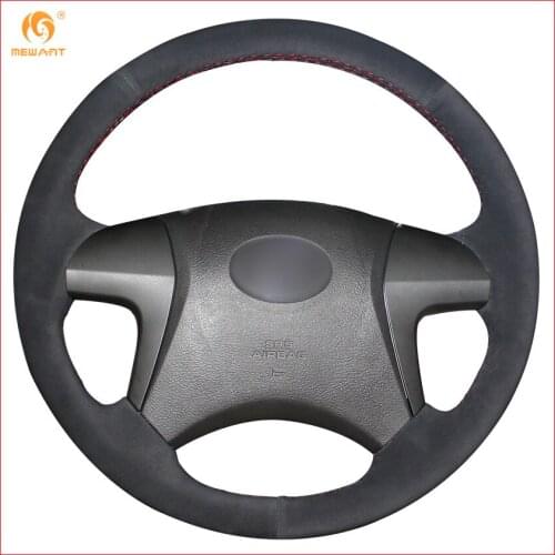 MEWANT Black Suede Car Steering Wheel Cover for Toyota Highlander 2009 2010 2011 2012 2013 2014 Camry 2007 2008 2009 2010 2011