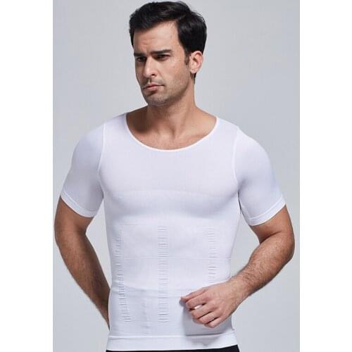 2020 Men Bodybuilding Shaper Compression Tight Fitness Elastic Beauty Abdomen Tank Tops Shape Slimming Boobs Gym Vest Drop Ship