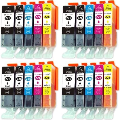 INK WAY 4 sets of pgi-225 cli-226 for PIXMA MG6110 MG6120 MG6120 Refurbished MG8120 MG8120B ,5 color