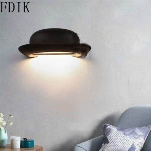Modern Hat Wall Lamp Outdoor Waterproof Insect-proof and Moisture-proof Light Creative Porch Corridor Bedside Decorative Sconce