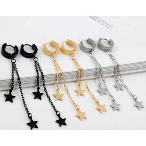 New Tassel Pentagram Earings серьги Metal Earrings for Women Gift