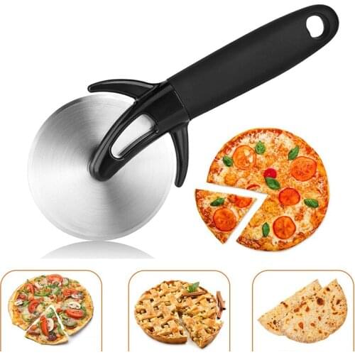 Stainless Steel Pizza Cutter with Cover Pizza Cutter Wheel with Anti-Slip Handle Knife Cake Bread Pies Pasty Pizza Wheel Tools