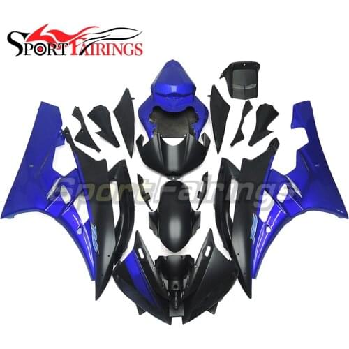 ABS Fairings For Yamaha YZF600 R6 06 07 2006 2007 Injection ABS Motorcycle Full Fairing Kits Bodywork Carene Blue Black Matte