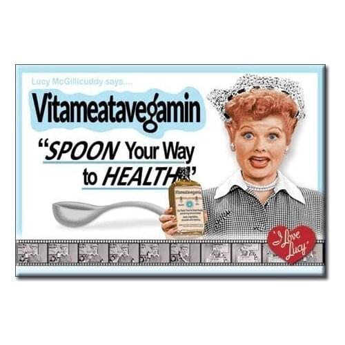 LANK Tin Signs Vitameatavegamin Wall Decor for Home Kitchen Restaurant Bar Wall Metal Signs Wall 12x8 Inch