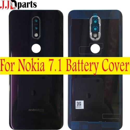 Original 100% For Nokia 7.1 Battery Cover Case Rear panel Replacement For Nokia 7.1TA-1100 Back Battery Cover With Camera Lens