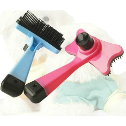 Pet Comb Hair Shedding Automatic Hair Removal Dog Cat Brush Grooming Tool To Float Hair Massage Cachorro Perro Mascotas Supplies