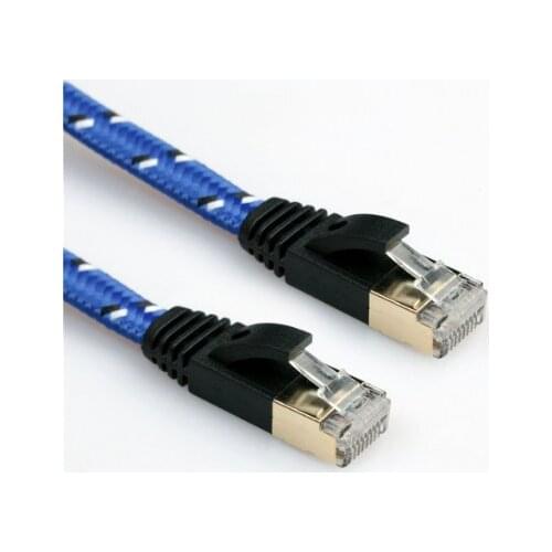 50pcs/lot new Cat7 0.5m-10m 10 Gigabit Ethernet Internet Network Patch LAN Cable Cord Modem Router RJ45 For Computer Laptop