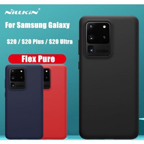 NILLKIN Flex Pure Liquid Silicone Case For Samsung Galaxy S20 Plus Ultra Transparent Version Anti-fingerprint soft Back cover