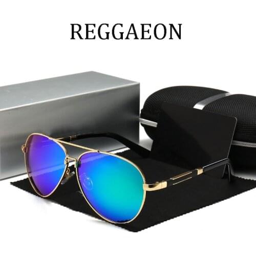 Uv400 polarized retro mens sunglasses brand designer fishing driving pilot sun glasses men