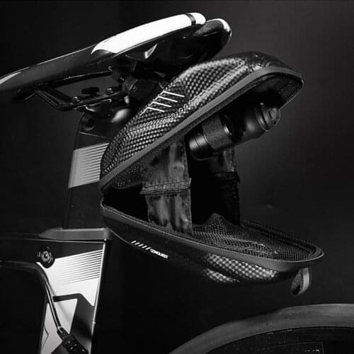 MTB Bicycle Saddle Bags PU EVA Waterproof Rear Seat Packs Outdoor Bike Pannier Tail Bag 19.5x9x8cm Cycling Accessories