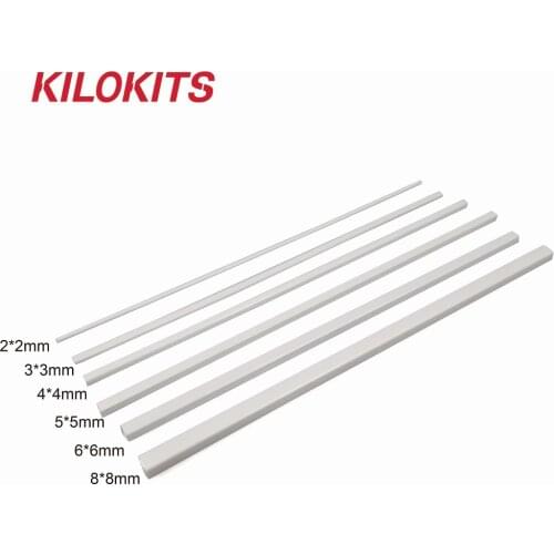 6 Sizes 10-30PCS ABS Square Tube DIY Craft Project Architectural Scenery Toys Hobby in Scales 1/35 1/72 1/87 1/160