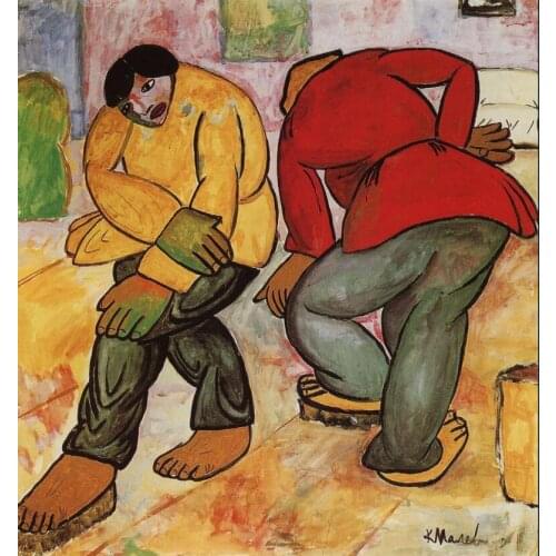 High quality Oil painting Canvas Reproductions Floor Polishers (1912) By Kazimir Malevich hand painted