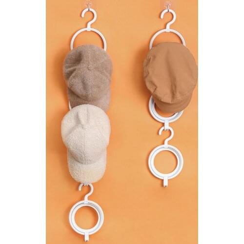 1/2pcs Foldable Closet Hat Wall Hanger Indoor Composable Baseball Cap Holder Rack For Door Closet Hats Organizer Rack