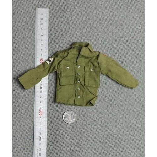 1/6th WWII U.S. Green Shirt Model For 12" Male Action Figure