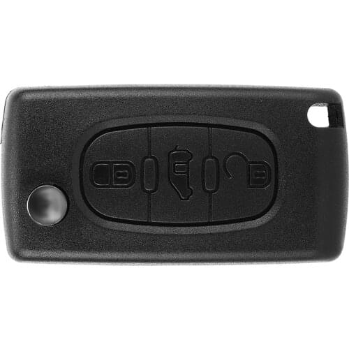 1 pc 3 Buttons Car Flip Remote Key Fob Case Shell with Remote Control Folding Key Blank For Peugeot Citroen