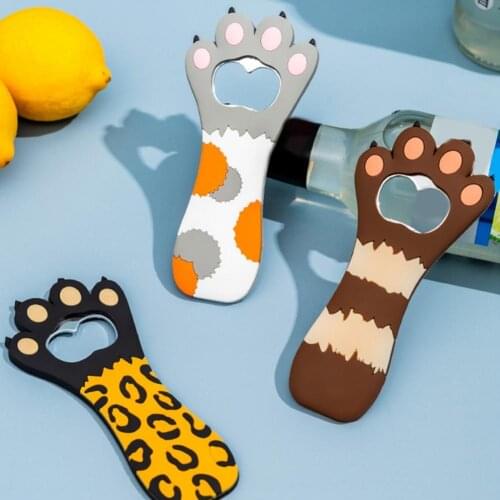 1 pcs Cat Paw Opener Creative Magnetic refrigerator sticker Beer Caps Opener for Kitchen Tools Birthday Gift Party Supplies