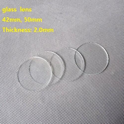 10 pieces/lot 42mmx2mm D50X1.3mm frosted acrylic or clear glass Lens Glass sheet for downlight ceiling lamps glass cover sheet