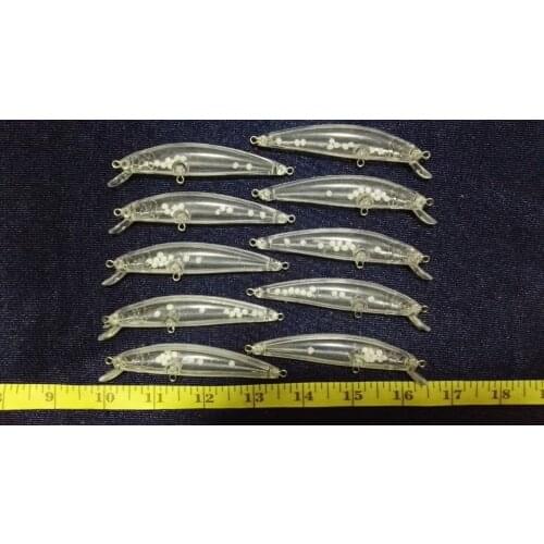 10pcs Unpainted Minnow Hard Baits Fishing Lure Bodies 3 1/2 Inch 1/6 OZ Blank lures JSE141