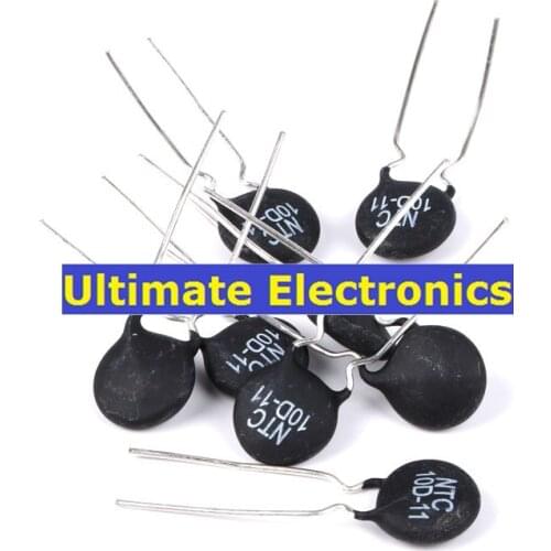 100pcs Thermistor NTC10D-11 10D-11 10D11 11MM Diameter Negative Temperature coefficient