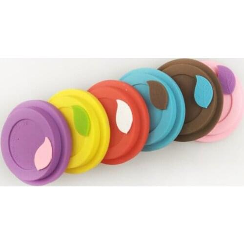 100pcs/lot Leaves Silicone Cup Lid Leaf Seal Dust-proof Cover For Glass Ceramic Plastic Mug