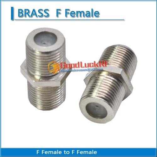 1X Pcs Dual F Female to Female plug RF Video Coaxial Connector for TV-Tuner Antenna High-quality