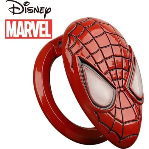 Disney Metallic Car Interior Accessories Marvel Spiderman Engine Ignition Start Stop Button Protective Cover Decoration Sticker