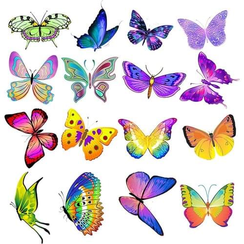 10/50PCS Anime Cartoon Color Butterfly Girl Kawaii Funny Toy Sticker Decoration Cute Boy Child Laptop Gift Water Cup Animal