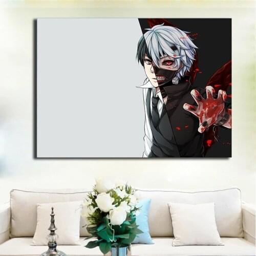 Blood Kaneki Tokyo Ghoul Anime Poster Anime Manga Wall Art Print Decor Poster,50 x 70 cm,No Frame