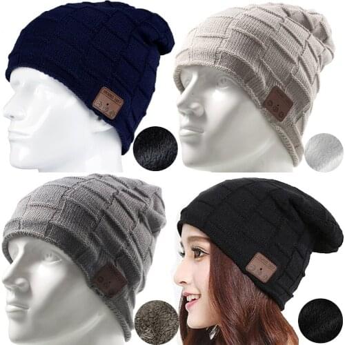 Wireless Bluetooth Hat Earphone Soft Warm Soft Beanie Hat With Headset Stereo Speaker Handsfree Headphone for Men Women Boy Girl