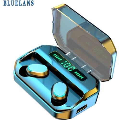 2200mAh Wireless Bluetooth Earphone Touch Control 5.0 TWS Headphone Silicone Earbuds for Xiaomi Huawei Samsung Redmi Phone