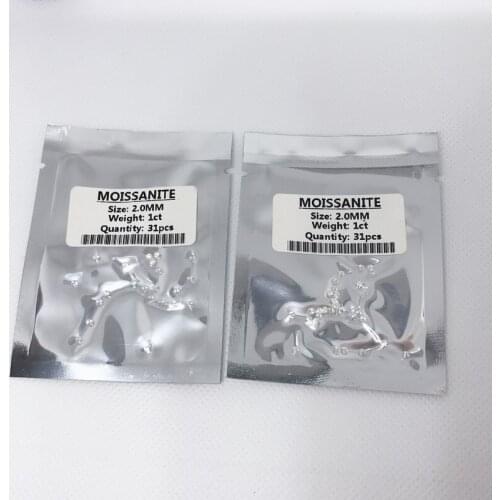 Brilliant Cut DVVS white color Small Size moissanites diamonds 1mm-6.5mm 1ct one package good quality loose Moissanites