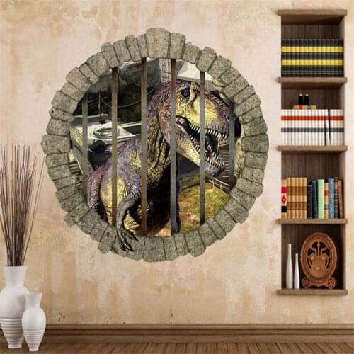 DIY 3D Wall Stickers Dinosaur Removable Sticker Art Mural for Kids Bedroom Nursery Home Decor