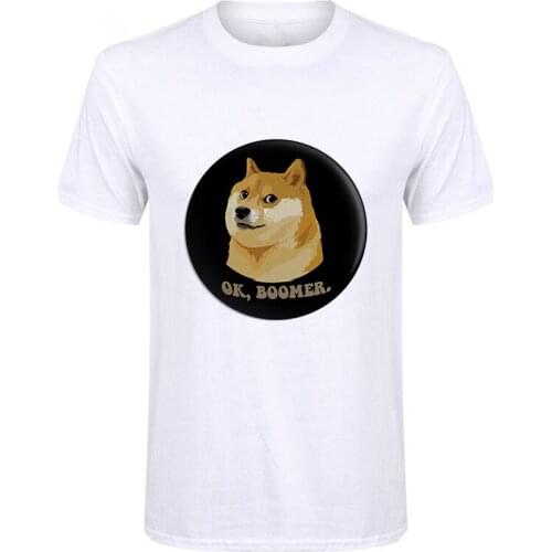 Shortly OKAY Boomer Corgi Man T shirt New Things Tops Short Sleeved What A Terrible Day With Traditional Thinking Tshirt