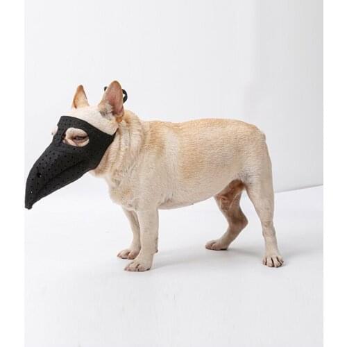 Funny Beak-Shaped Mouth Sets Pet Halloween Costume Breathable Crow Mouth Dog Cosplay Mouth Cover Cloaks S M L French Bulldog