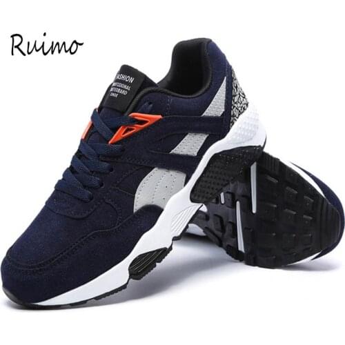 Sneakers Running Shoes Men Shoes Rubber Sole Trend of Leisure Sports Shoes Pure Cotton LACES Air Cushion Black Low Upper Lace-up