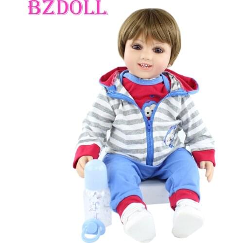 55CM Full Body Silicone Reborn Toddler Baby Doll For Girl Vinyl Newborn Boneca Child Birthday Gift Play House Bathe Toy