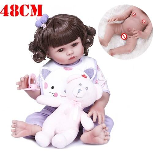 Girl Reborn baby dolls Full body Silicon vinyl bebe reborn babies dolls Boneca Brinquedos toy for children Birthday gifts