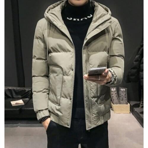 Fashionable Men Down Jacket Winter Thickened Warm Cotton Coat Mens Trend Handsome Mens Cotton padded Jacket