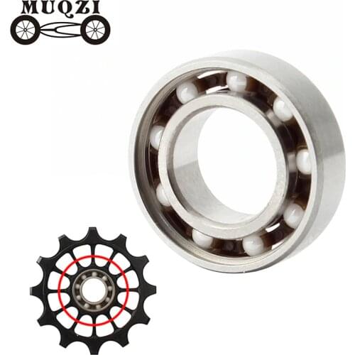 MUQZI Bike Rear Derailleur Guide Wheel ceramics Bearing Jockey Wheel Pulley Bearing 9 * 17 * 5mm MTB Road Fixed Gear Bicycle