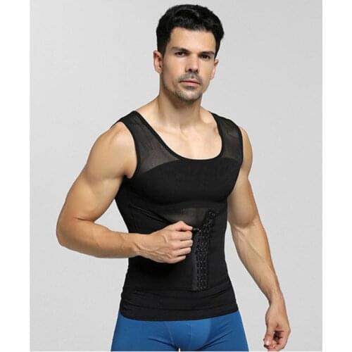 Men TShirt Waist Corset Body Shaper Waistcoat Slimming Belt Underwear Abdominal Binder Reductive Girdle Bodysuit Masculino Cueca