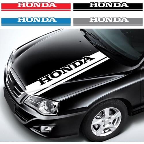 Car Hood Bonnet Stripes Sticker For Stripes Vinyl Decals Auto DIY Engine Cover Decor Stickers for Honda TYPER Civic XR-V HR-V